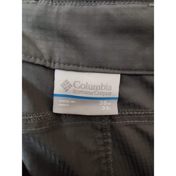 Columbia Silver Ridge Convertible PFG Pants Mens 38x32 Gray RipStop Cargo Lightw - Picture 10 of 12